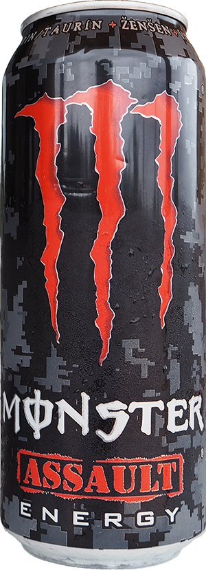 Vojenský Monster assault energy drink