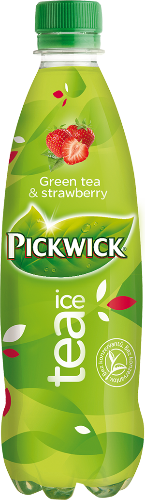 Ledový čaj Pickwick Green tea strawberry