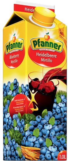 Borůvkový ovocný nápoj Pfanner Blueberry
