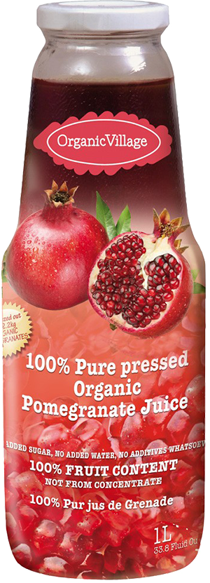100% šťáva z granátového jablka Organic Village